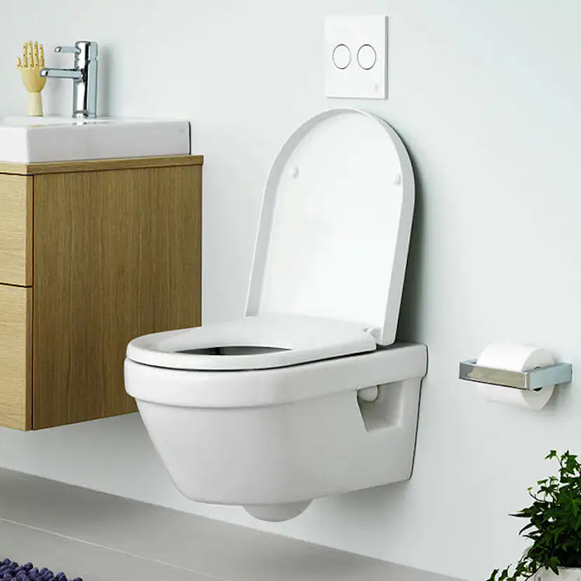 Vägghängd Toalettstol Gustavsberg Hygienic Flush 5G84