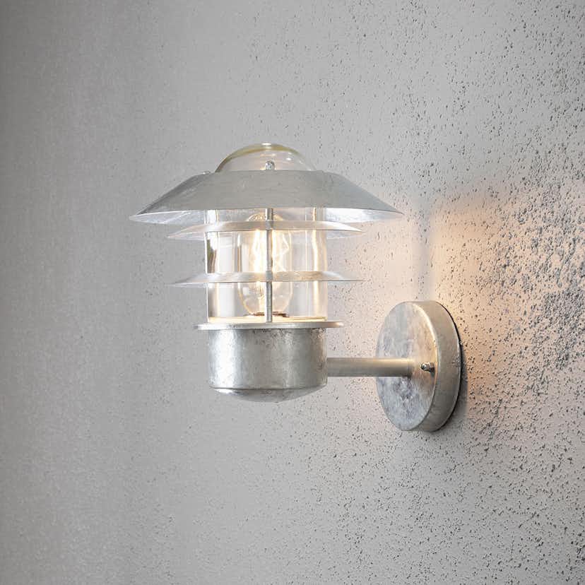 Vägglykta Gnosjö Konstsmide Modena Upp E27 Galvaniserad 22x26x24