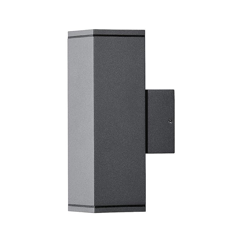 Vägglykta Gnosjö Konstsmide Monza Upp/ned Kvadratisk GU10 Mörkgrå