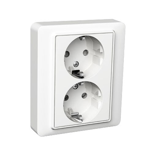 Vägguttag Schneider Electric Exxact Basic 2-vägs