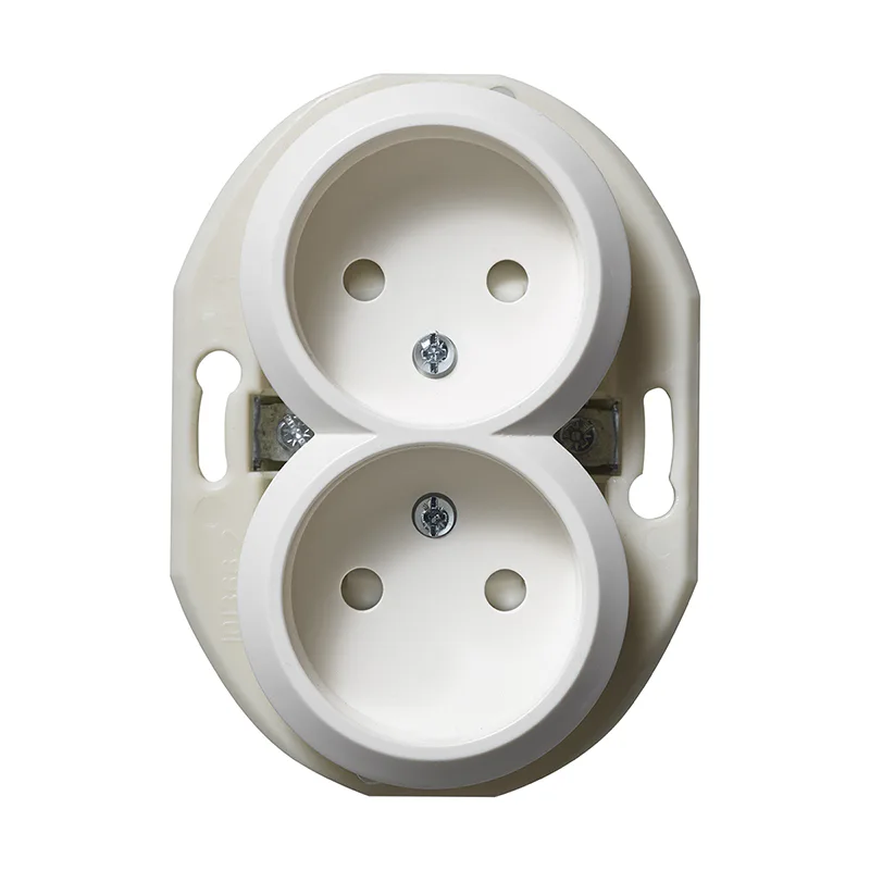 Vägguttag Schneider Electric Renova 2-vägs Ojordad