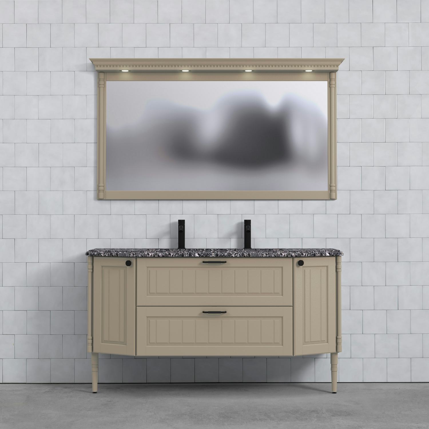 Tvättställsskåp Björbo Badrum Valhall 150 Lådor Dubbel