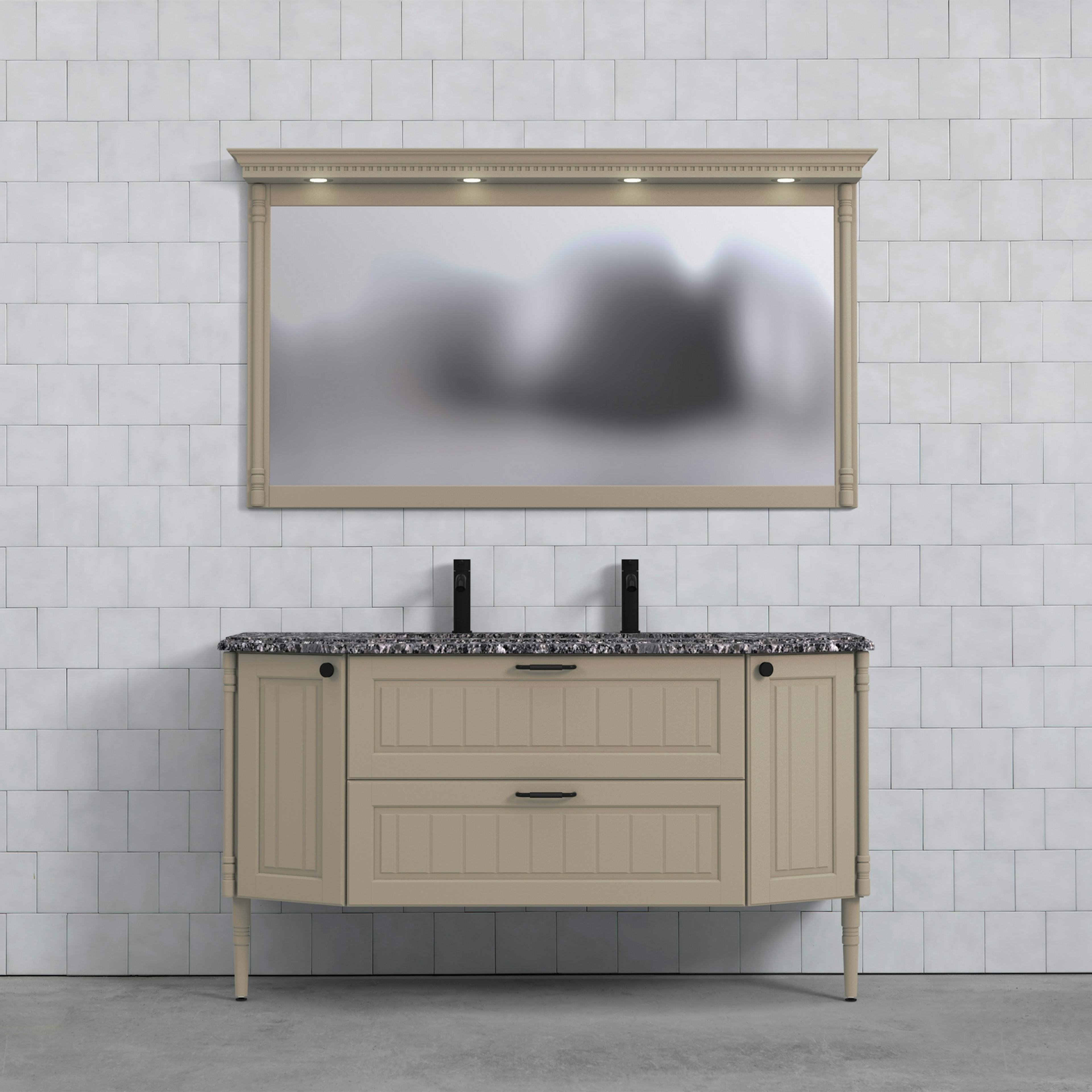 Tvättställsskåp Björbo Badrum Valhall 150 Lådor Dubbel