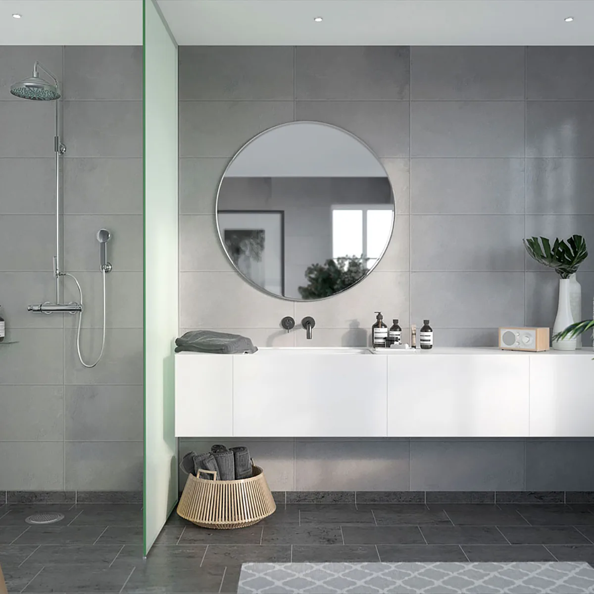 Våtrumsskiva Fibo Casablanca Gris Grande