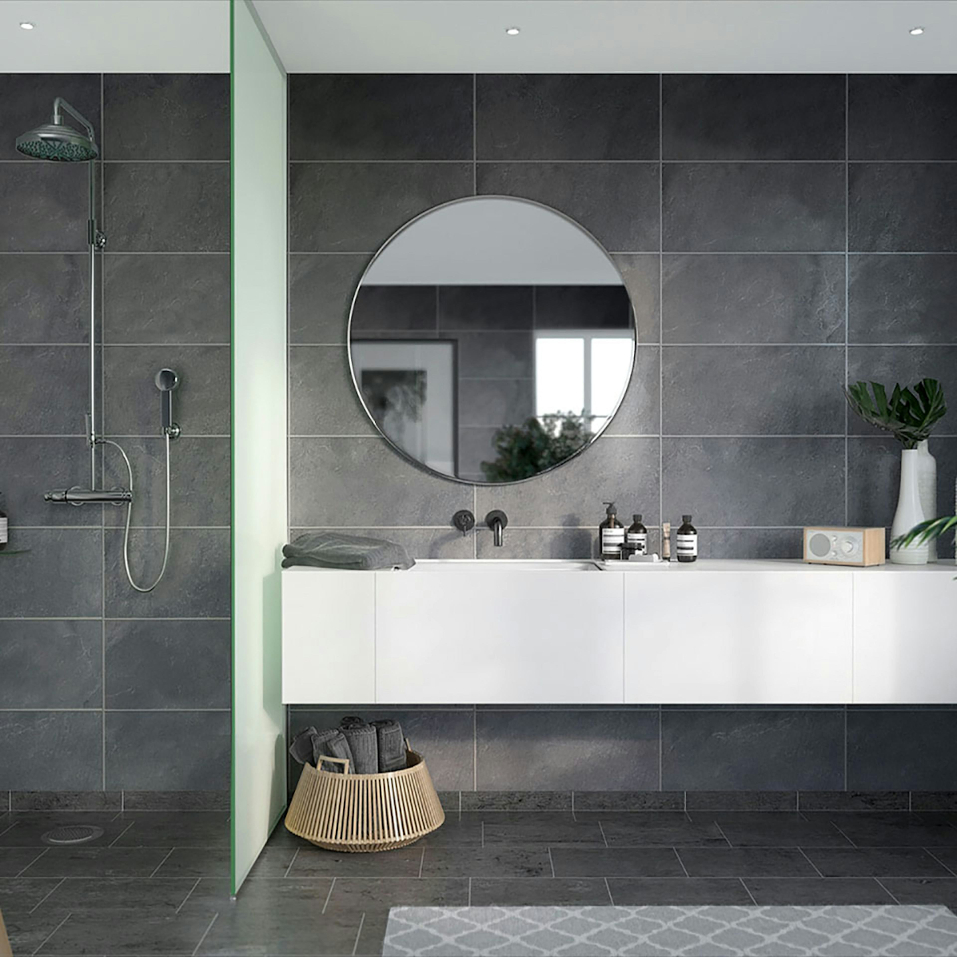 Våtrumsskiva Fibo Casablanca Negro Grande