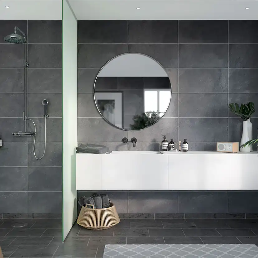 Våtrumsskiva Fibo Casablanca Negro Grande