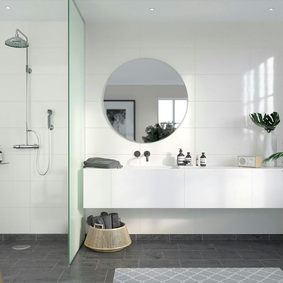 Våtrumsskiva Fibo Denver White 3091 M63-HG