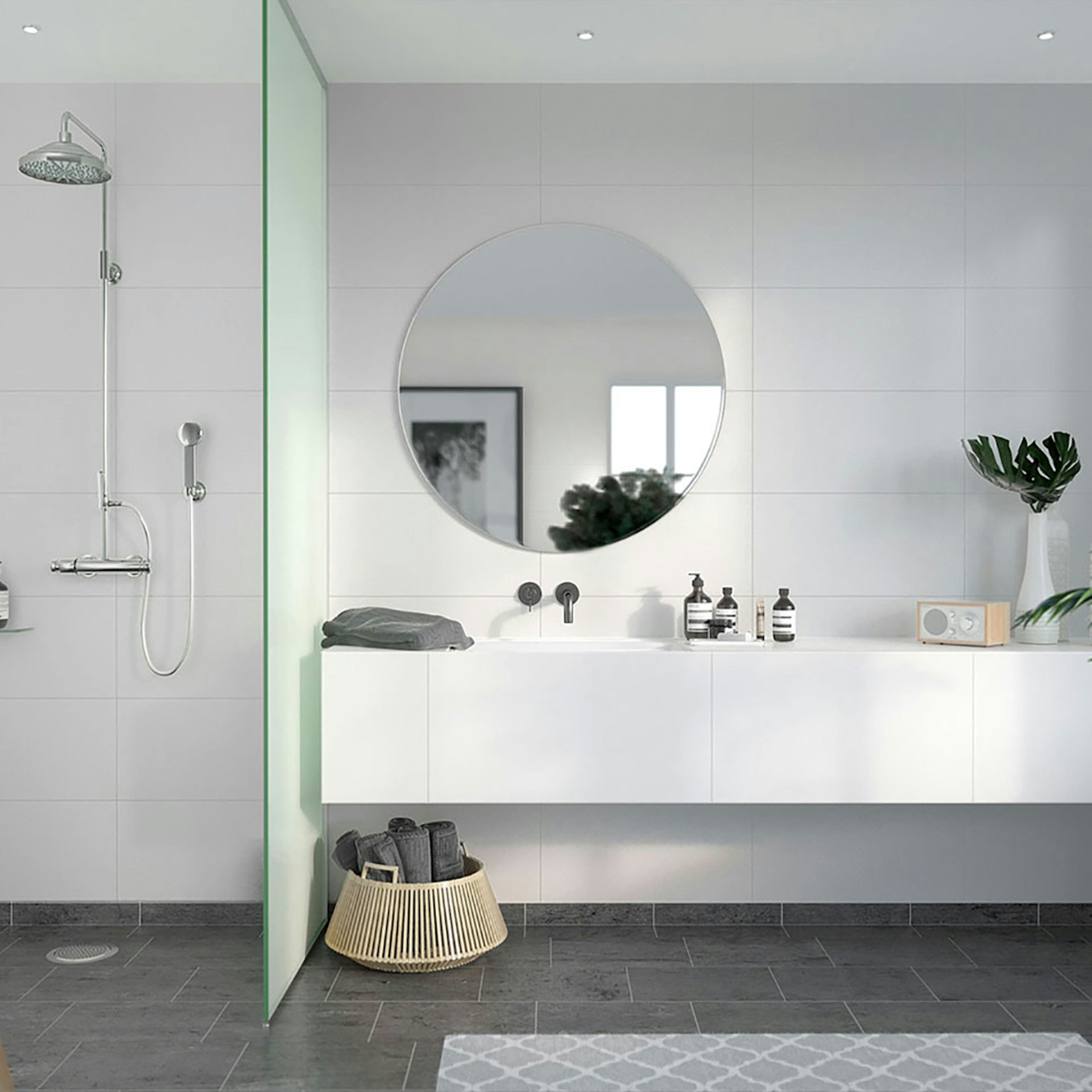 Våtrumsskiva Fibo White 2094-M63 S