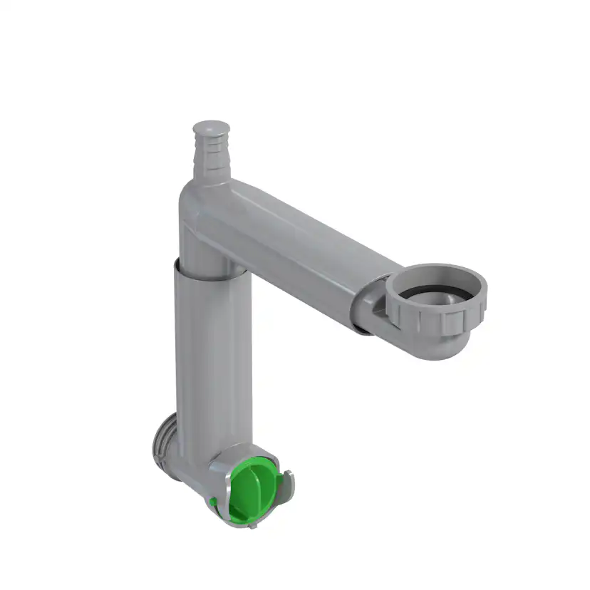 Vattenlås DecoSteel Dubbelt med gängad anslutning