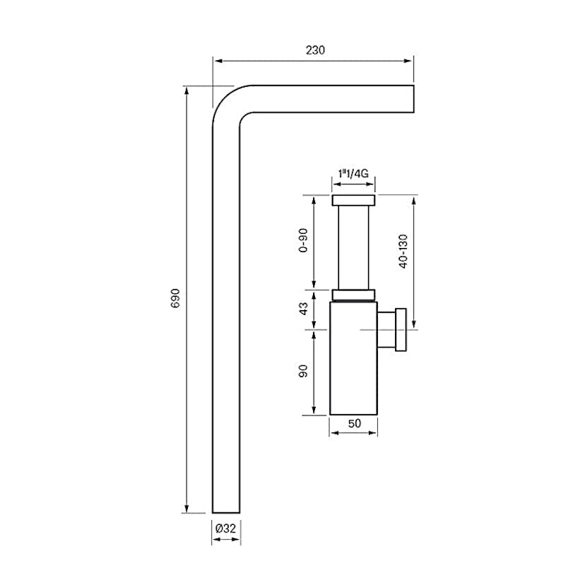 Vattenlås Tapwell XA 100