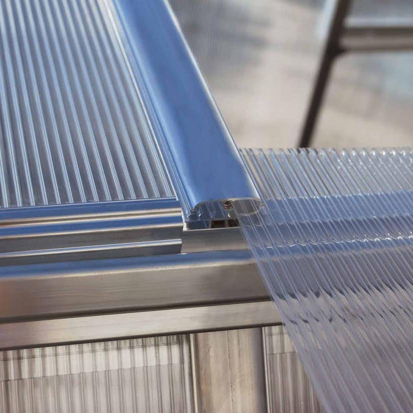 Växthus gop Multi Line Mythos Aluminiumram med UV-Skyddat Polykarbonatglas, 5.7 m²