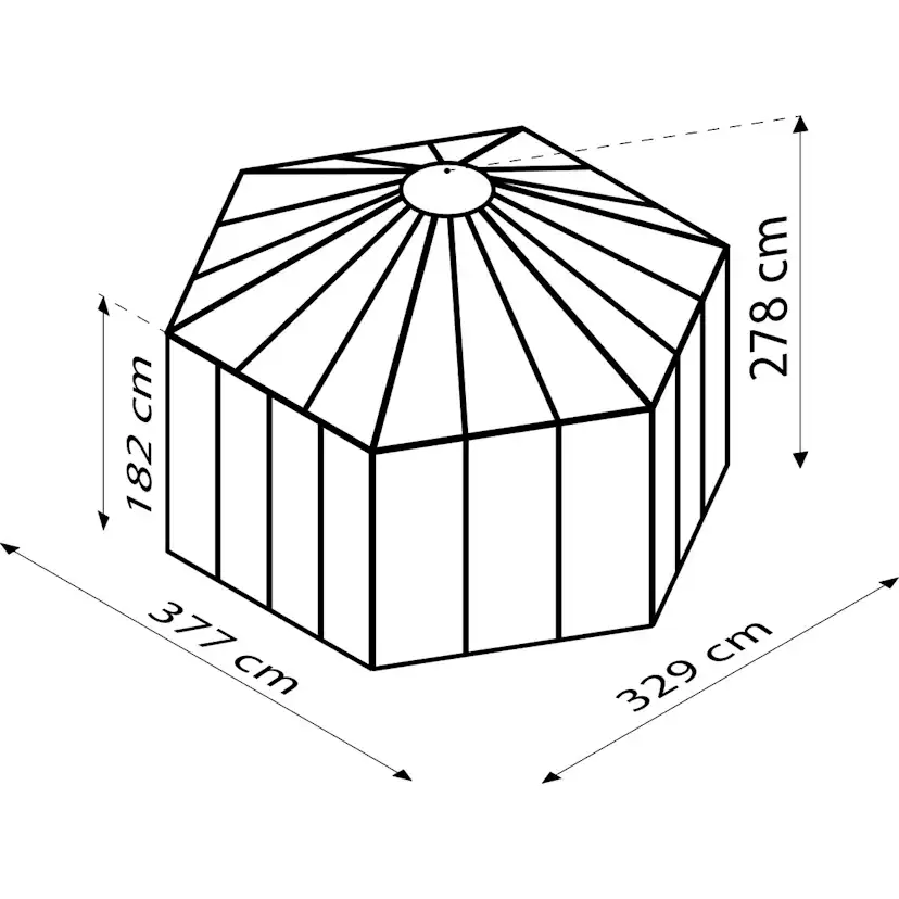 Växthus/Lusthus Vitavia Hera 9 kvm