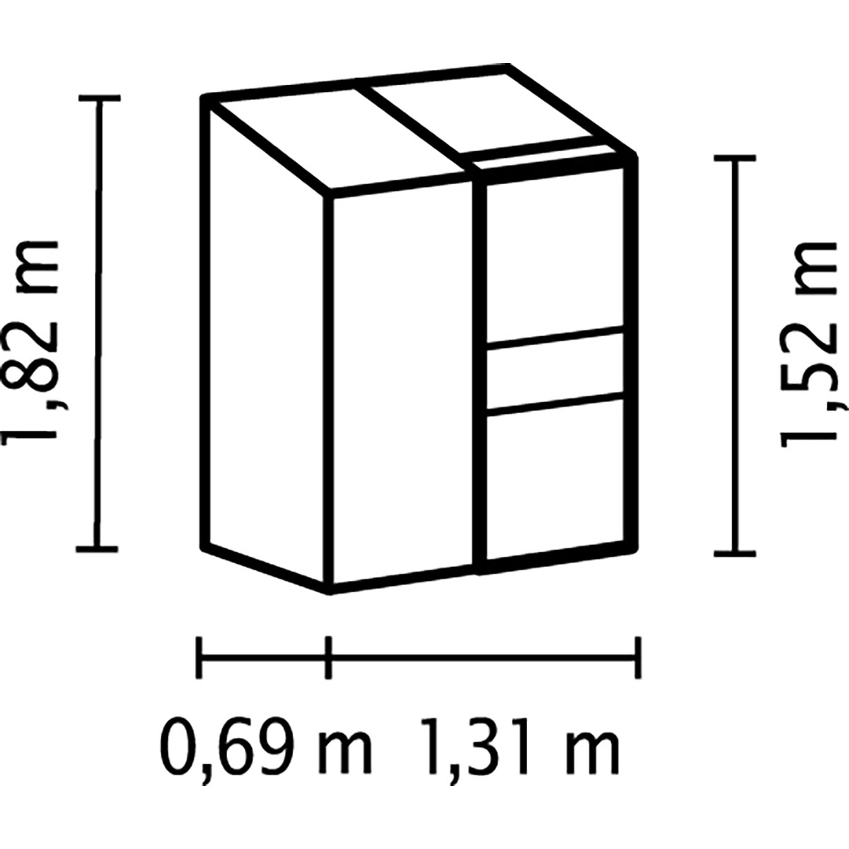 Växthus Vitavia Ida Vägg 0,9 kvm