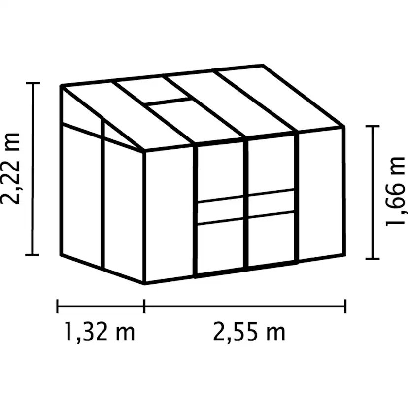 Växthus Vitavia Ida Vägg 3,3 kvm