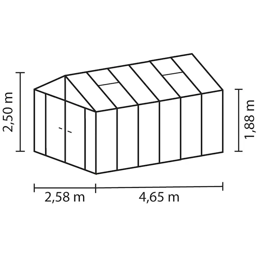 Växthus Vitavia Poseidon 11,9 kvm