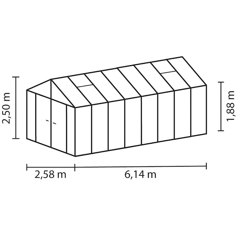 Växthus Vitavia Poseidon 15,7 kvm