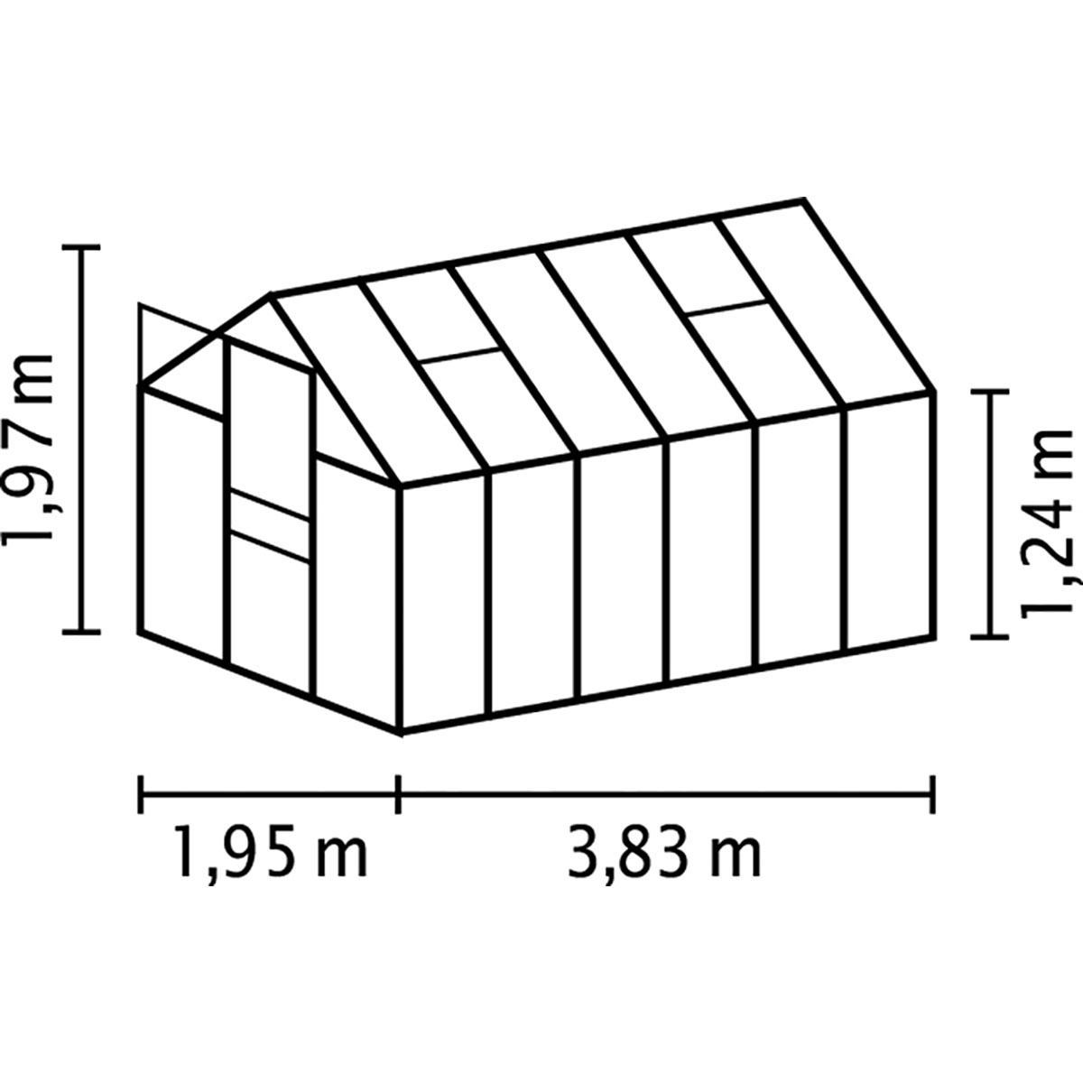 Växthus Vitavia Venus 7,5 kvm
