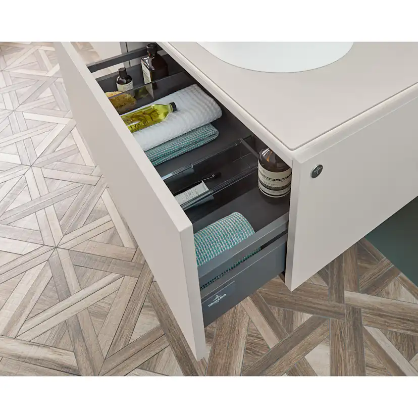 Tvättställsskåp Villeroy & Boch Legato Kompakt 1600 med 2 Lådor för Två Ytmonterade Tvättställ från Övriga V&B Serier