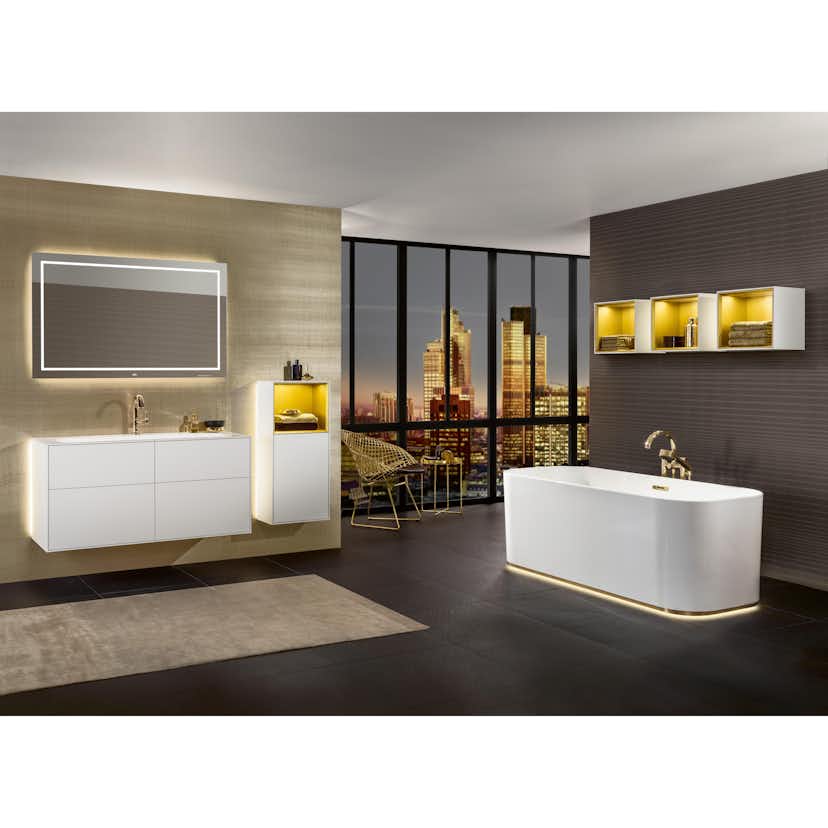 Väggskåp Villeroy & Boch Finion med 1 Dörr och Öppen Hylla Uppe 418 mm