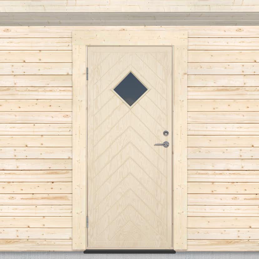 Varmförrådsdörr Sveadörren Fiskben Obehandlad