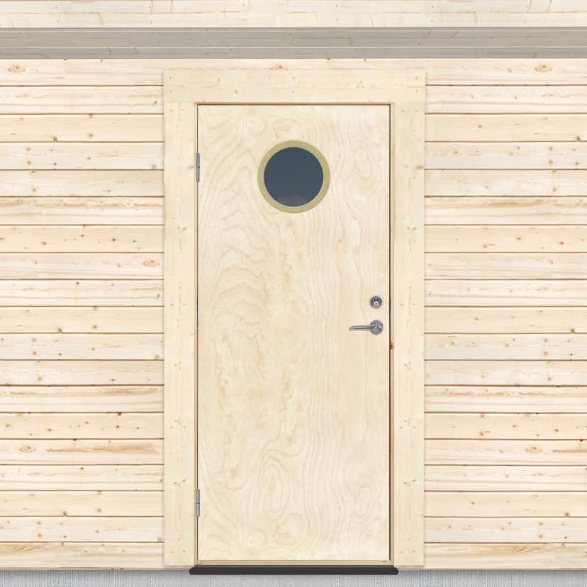 Varmförrådsdörr Sveadörren Runt Fönster Obehandlad