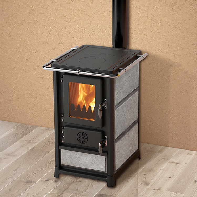 Vedspis MBS Olymp Plus Täljstenskamin med Kokplatta