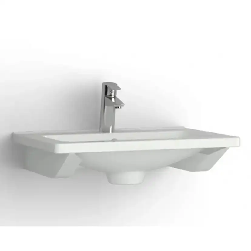 Möbelpaket Vedum Free 615 Compact Maja med Tvättställ och LED-Spegel Säven Vit