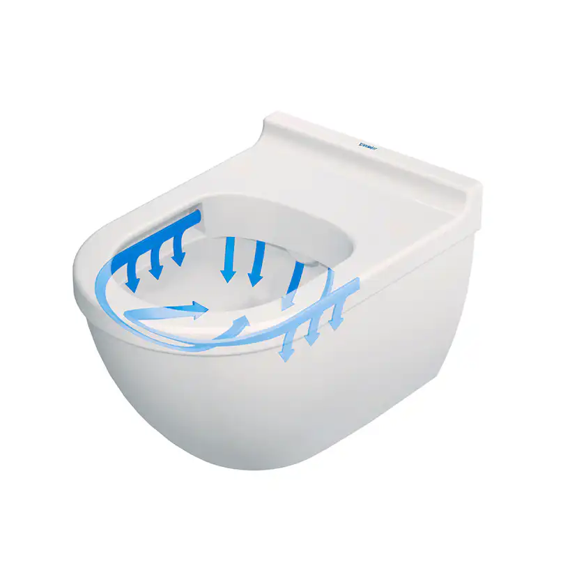 Vägghängd Toalettstol Duravit Starck 3 252709 Rimless utan Toalettsits