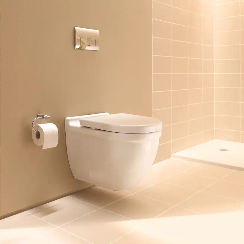 Vägghängd Toalettstol Duravit Starck 3 252709 Rimless utan Toalettsits