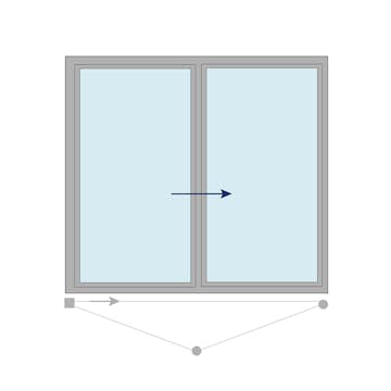 Vikdörr Nordiska Fönster Aluminium 2-Delat 3-Glas