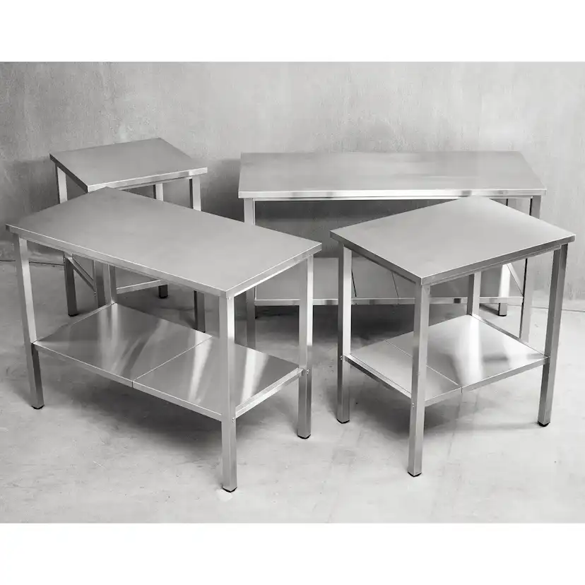 Bänkstativ Vilan Stainless Rostfri Variant Stativ med Underhylla