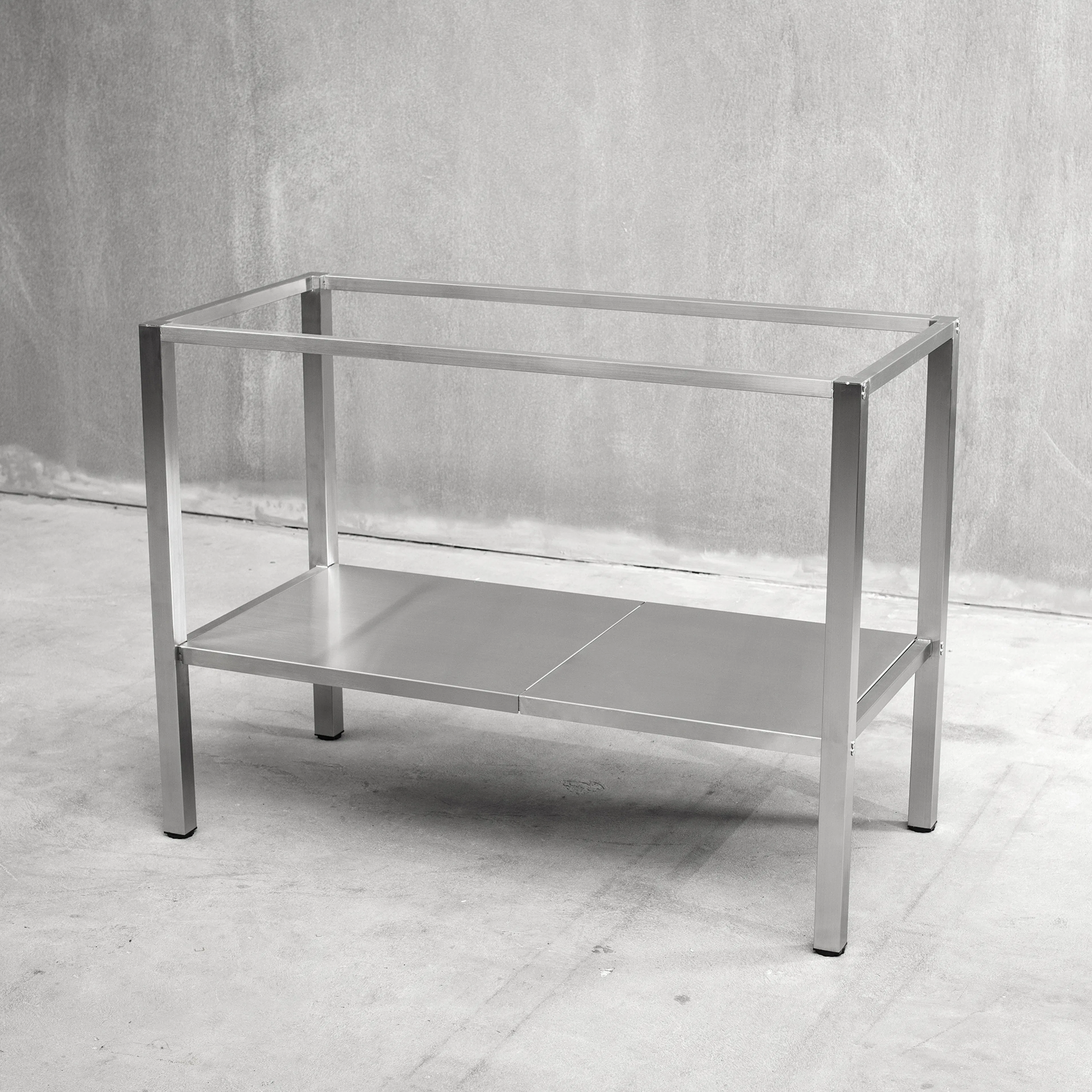 Bänkstativ Vilan Stainless Rostfri Variant Stativ med Underhylla