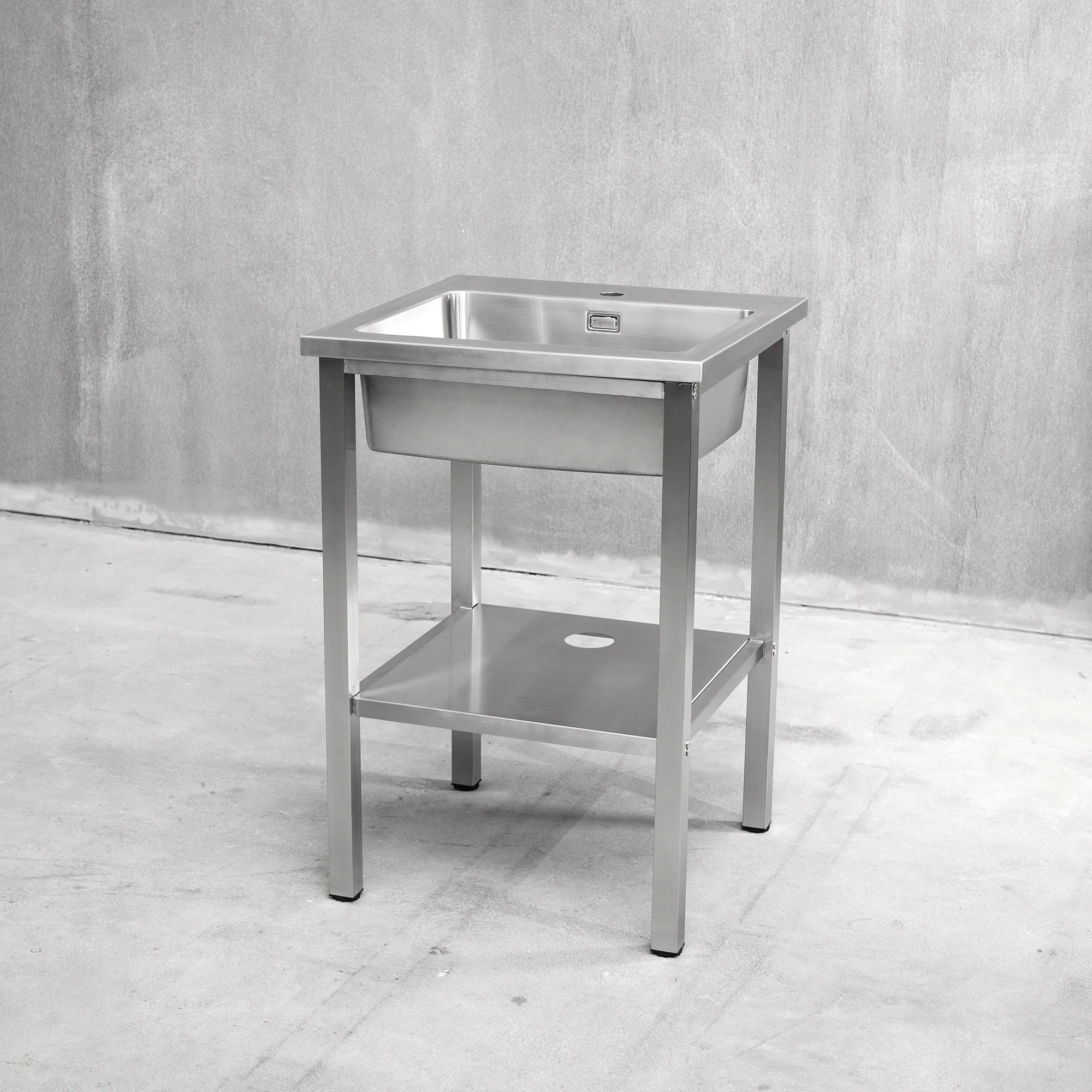 Bänkstativ Vilan Stainless Variant Stativ och Underhylla med hål