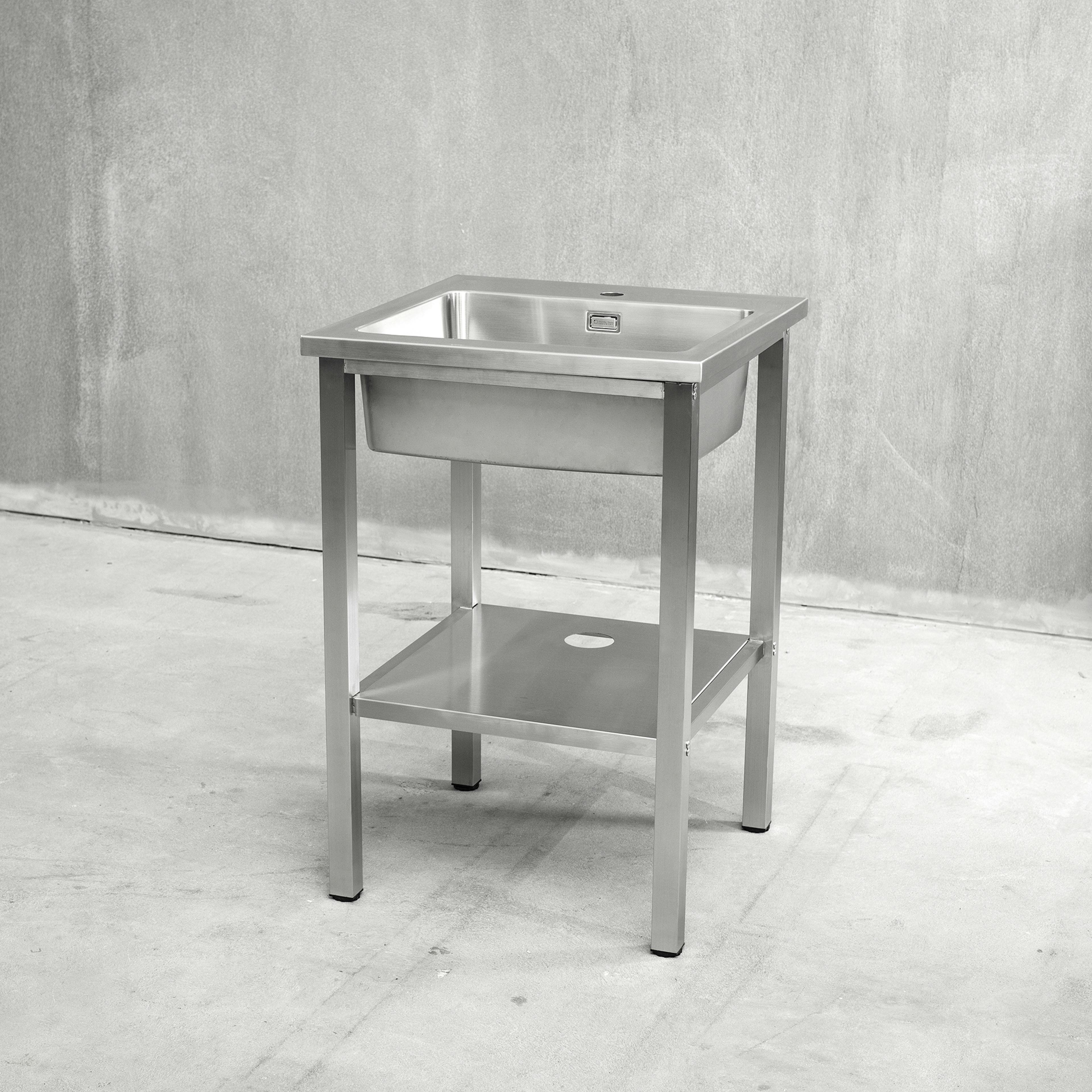 Bänkstativ Vilan Stainless Variant Stativ och Underhylla med hål