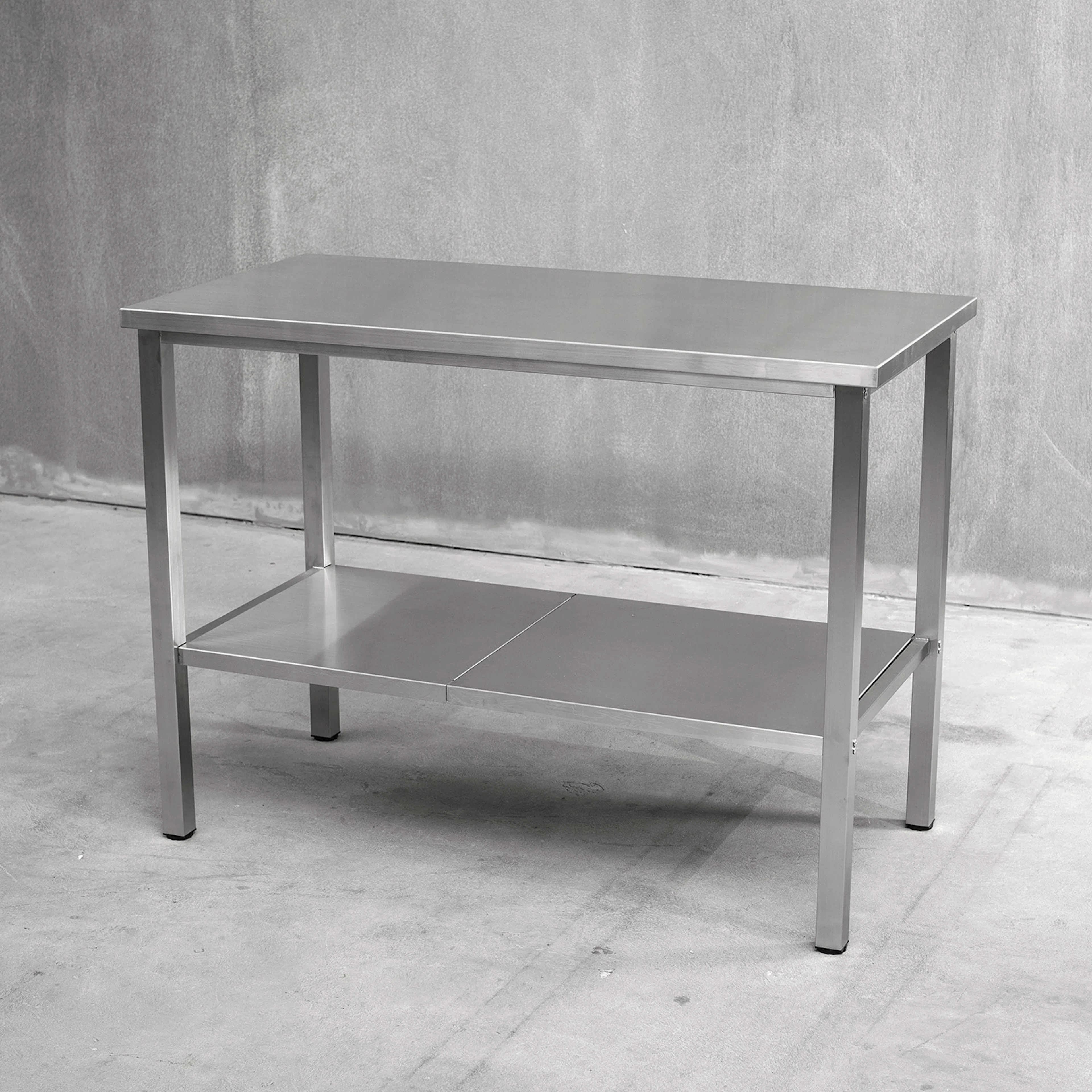 Bänkstativ Vilan Stainless Variant Stativ med Toppskiva & Underhylla