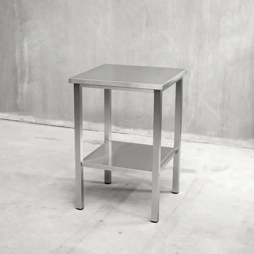 Bänkstativ Vilan Stainless Variant Stativ med Toppskiva & Underhylla