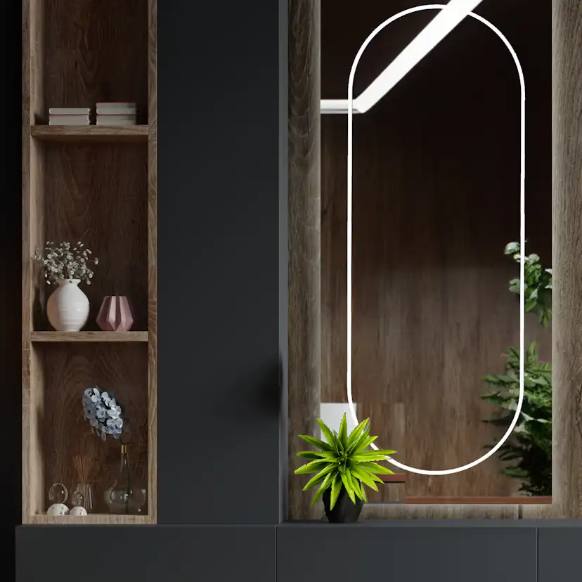 Spegel Vidi Vista med LED-belysning