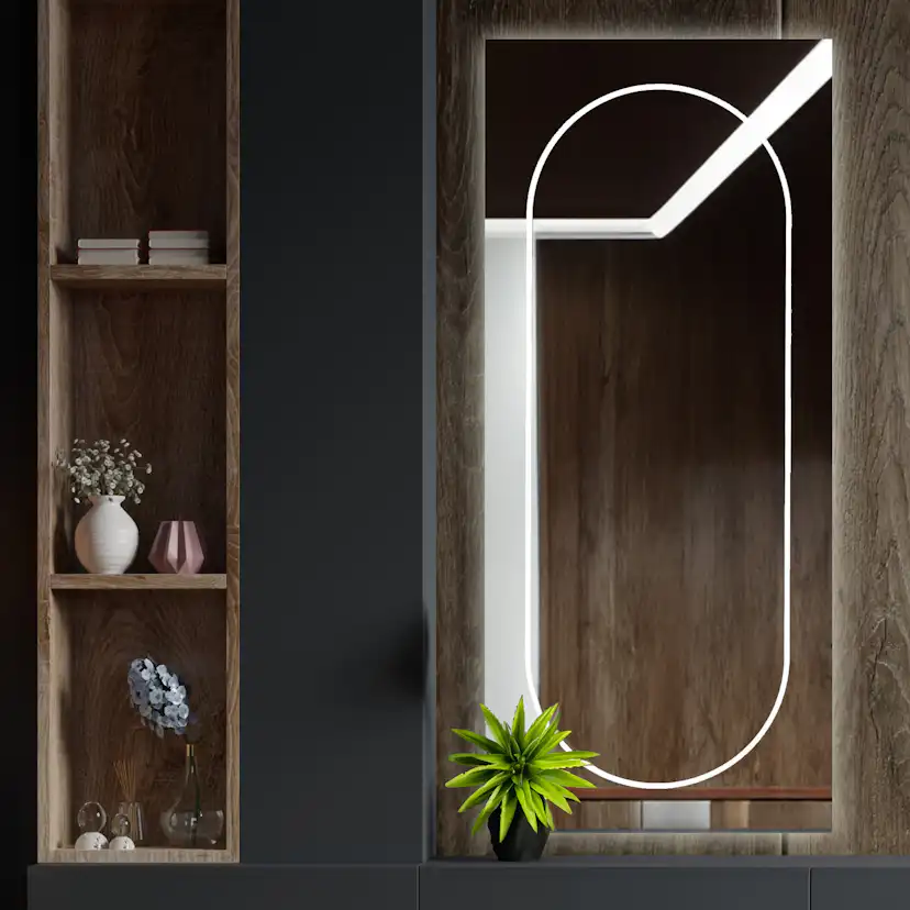 Spegel Vidi Vista med LED-belysning