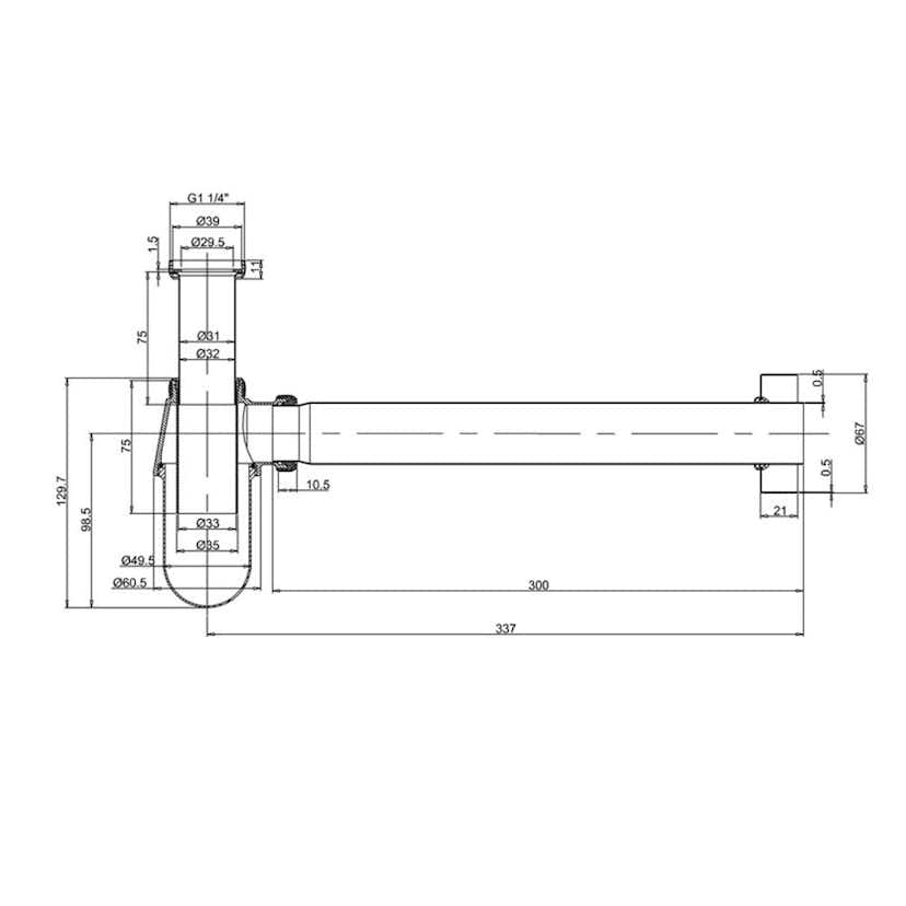 Vattenlås Burlington Traditional