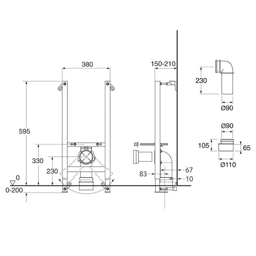 WC- och Bidéfixtur Gustavsberg Triomont