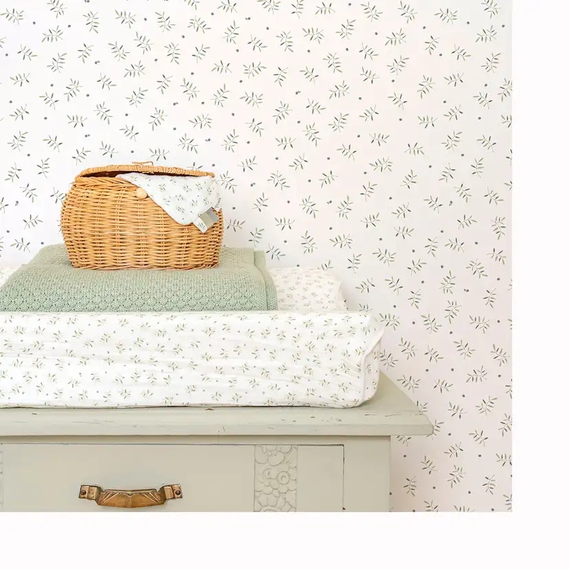 Tapet Little Dutch Blueberry Leaves