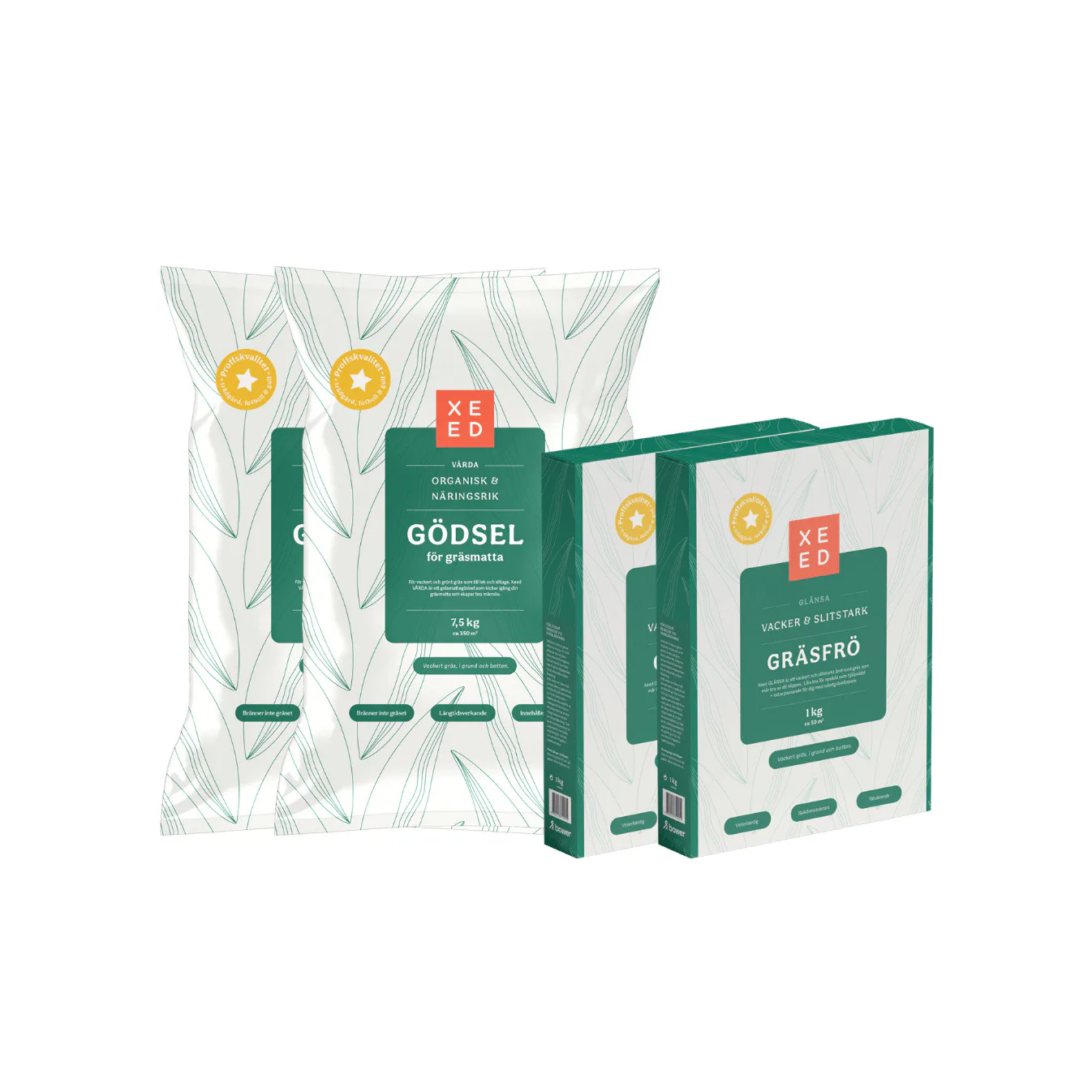 Gödsel Xeed Sommarpaket Med Gräsfrö Organiskt 700 kvm