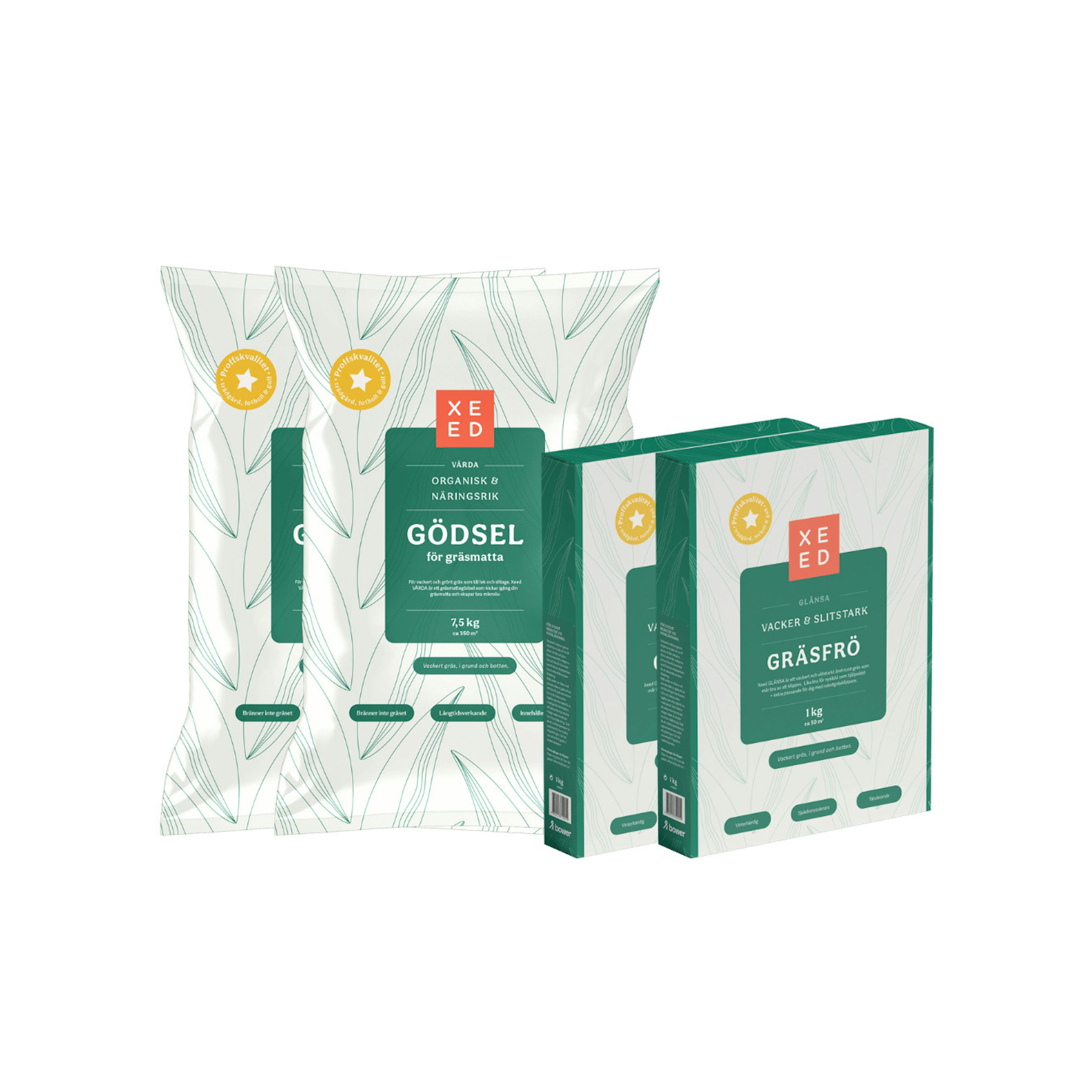 Gödsel Xeed Sommarpaket Med Gräsfrö Organiskt 700 kvm