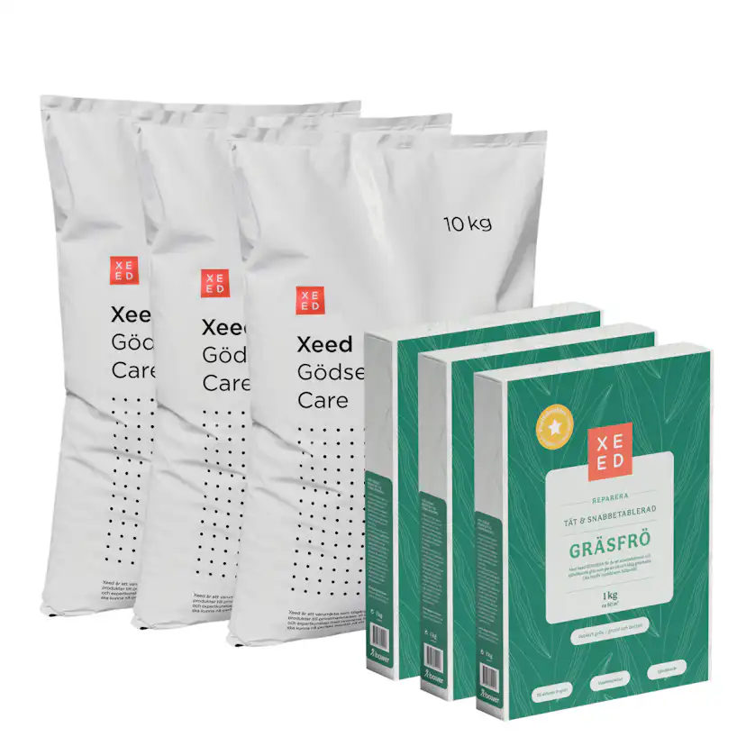 Gödsel Xeed Höstpaket Med Gräsfrö Organiskt 1050 kvm