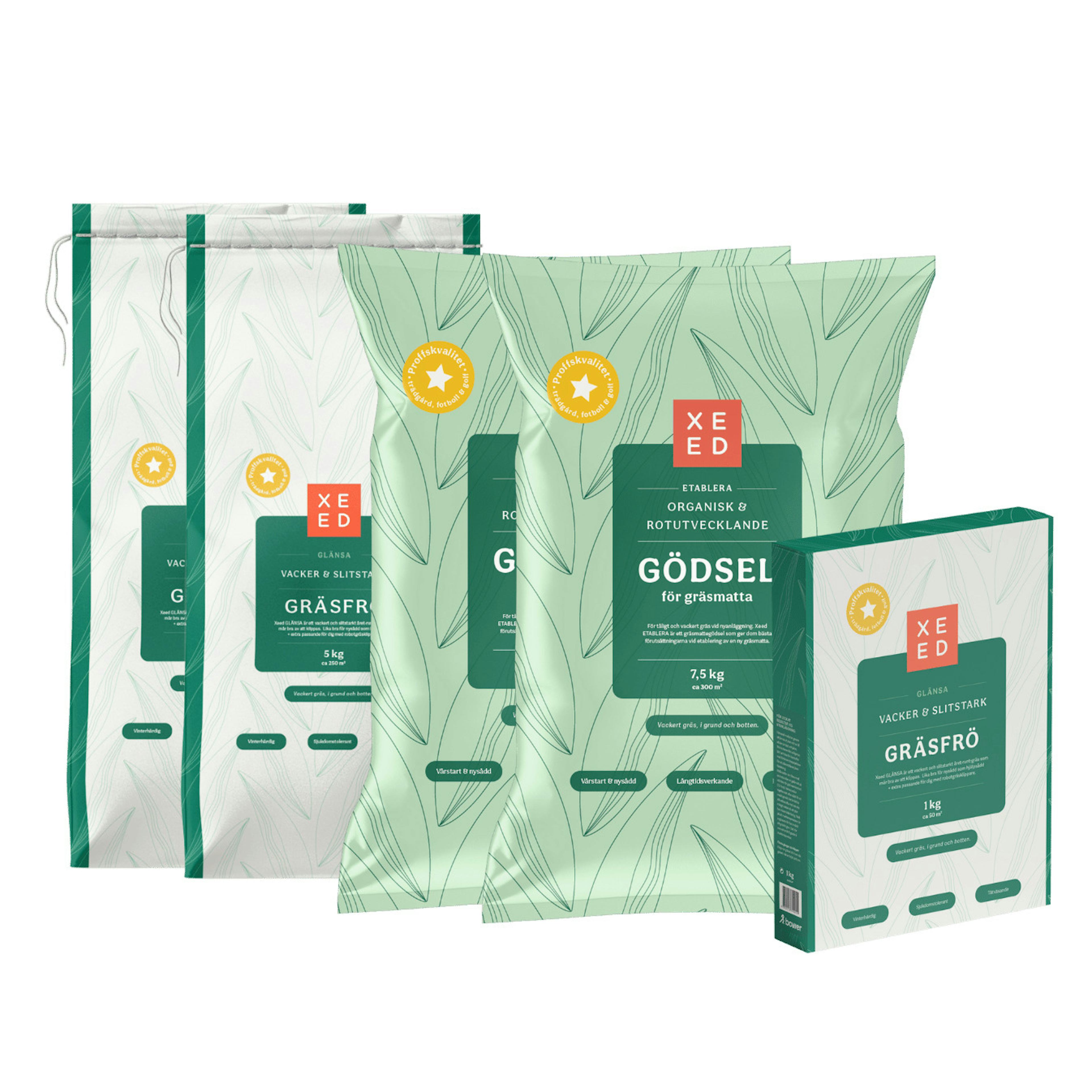 Gräsfrö Xeed Paket Med Gödsel Nyanläggning 350 kvm