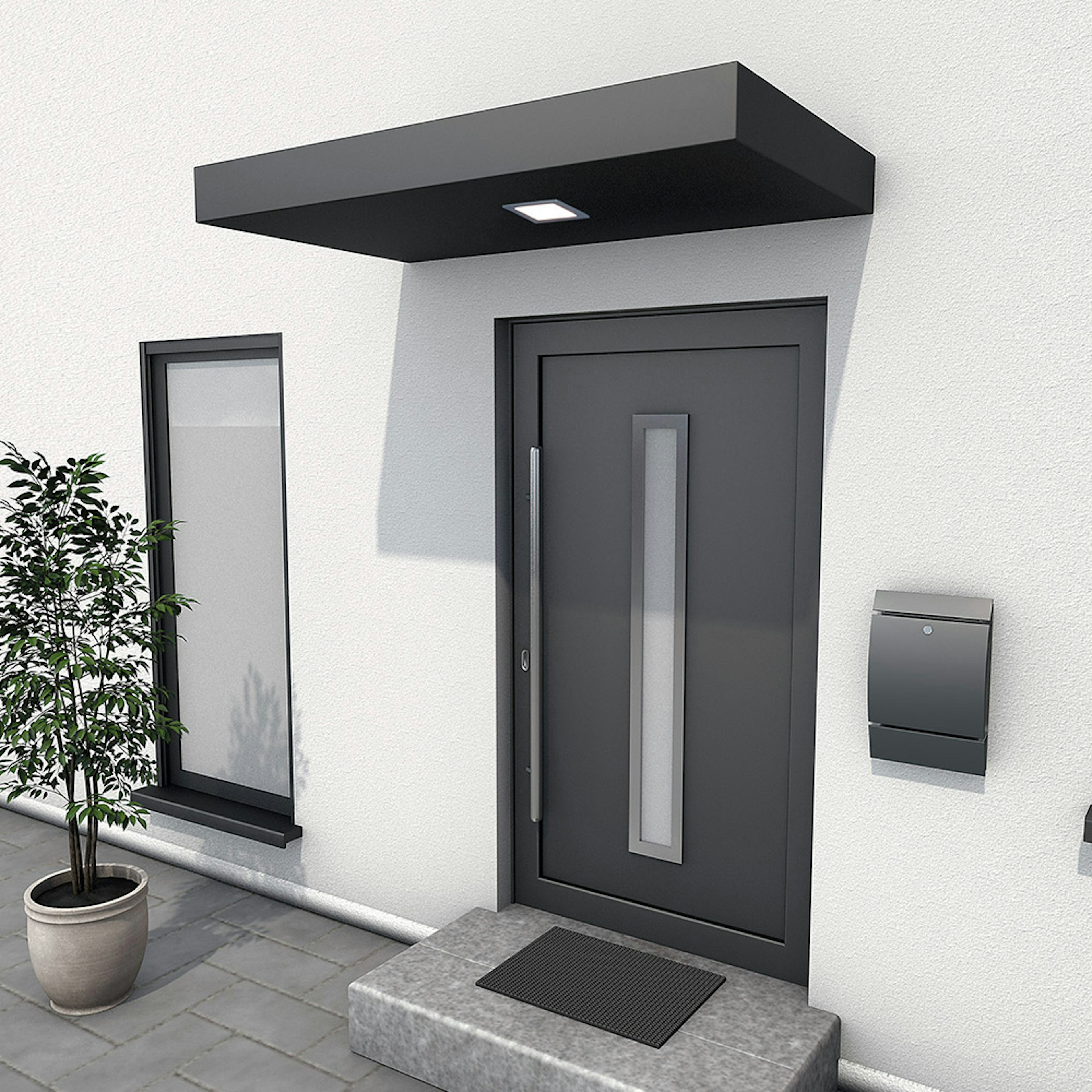 Entrétak gop Block BS 200 Aluinium Antracit