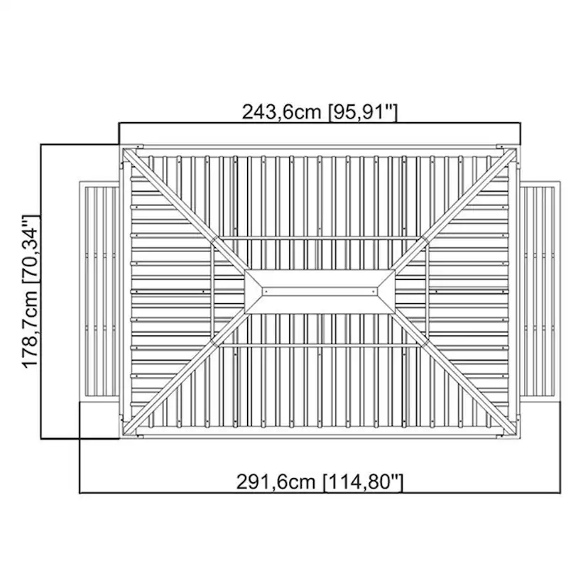 Pergola gop Messina BBQ 5 m² Paviljong för Uteplats
