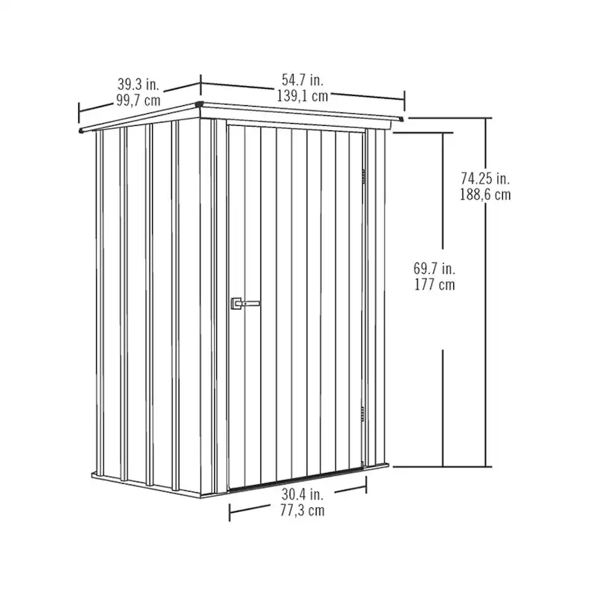 Förråd gop Toledo 1,1 m² Redskapsbod i Lackerat Stål