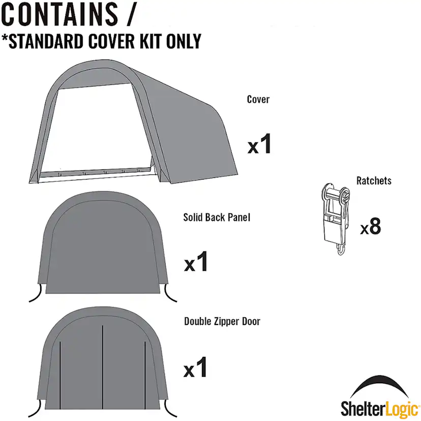 Duk gop till Roundtop Garagehus Grå 23 m² UV-behandlad & Vattenavvisande